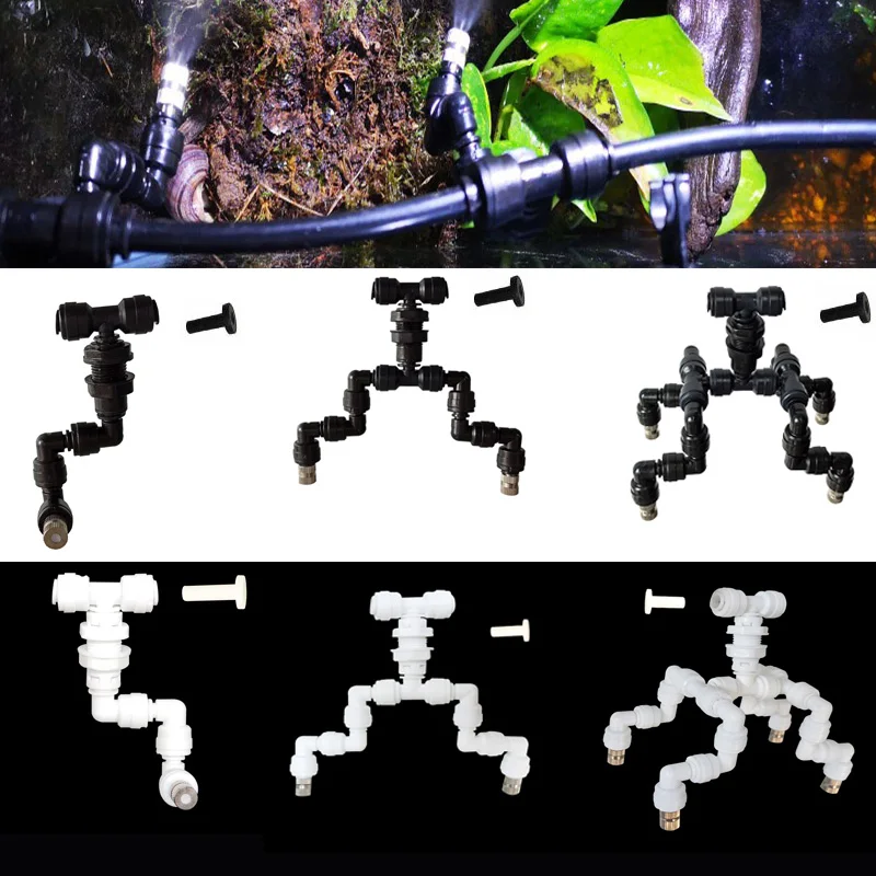 New Adjustable Reptiles Fogger Mist Sprinkler For Rainforest Tank Aquarium Aquatic Pet With Slip Lock Nozzles 3