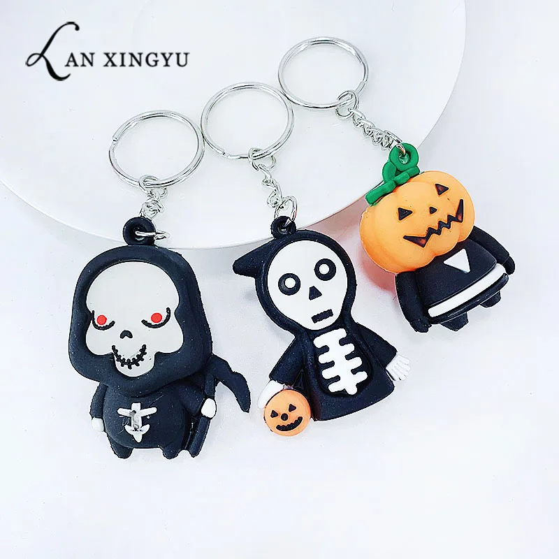 

Halloween Ghost Festival Creative Keychain Girl Pack Car Key Halloween Pendant Children Pumpkin, Skeleton Gift