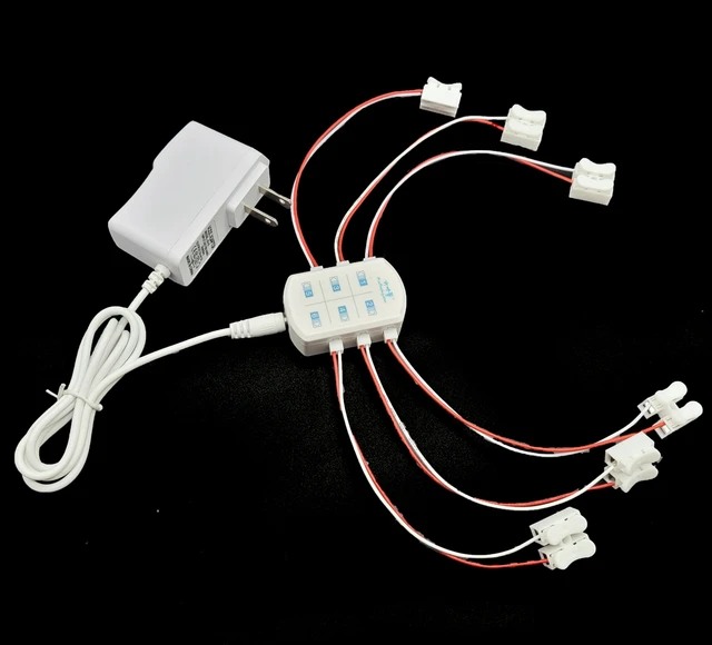 3V/12V AC/DC Adapter Power Supply with 6 ports output 3V/12V DC Railway Layout/Railroad Layout/Train Sand Table Layout Diorama 2