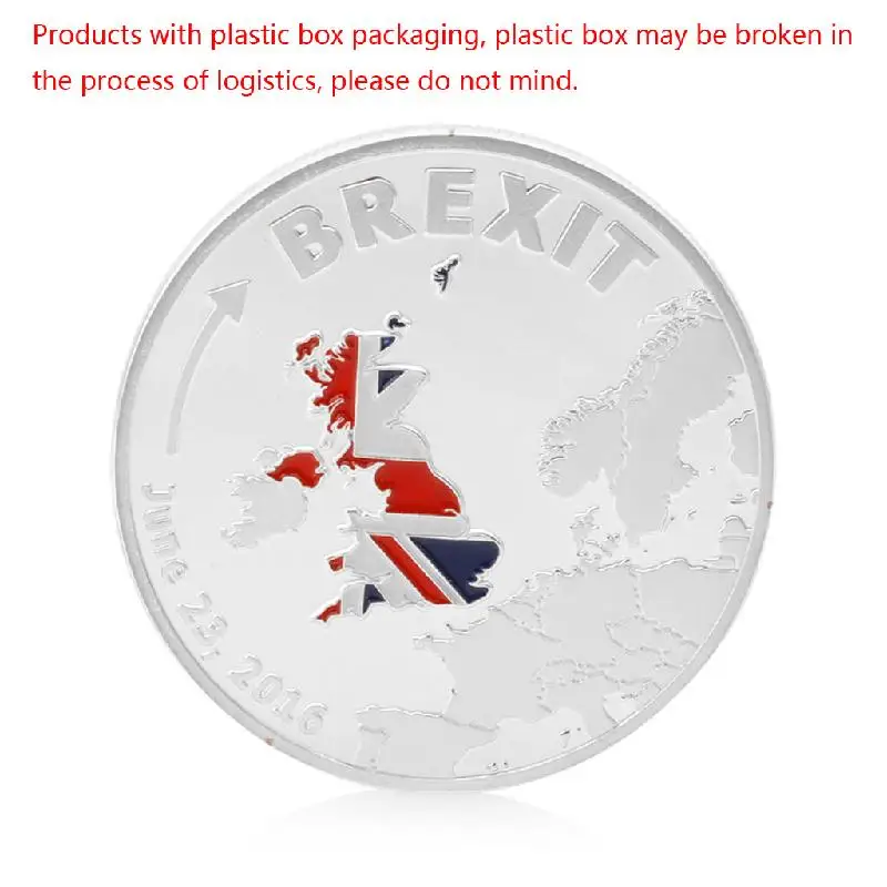 

Gold Plated 2016 Cook Islands Brexit Commemorative Coin Collection Physical Gift Q9QA