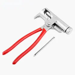 Pince à ongles en acier, marteau multifonctionnel, clé à tuyau, tournevis, pistolet à ongles en acier, agrafeuse universelle pour le travail du bois, outil de menuiserie 