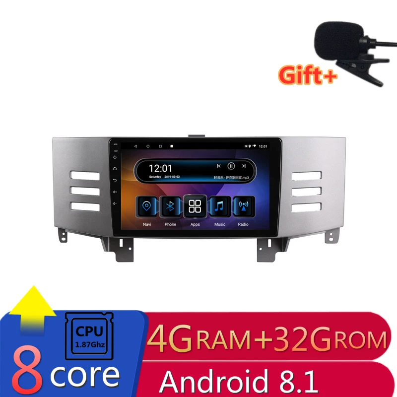 Автомагнитола 9 &quot 4 Гб ОЗУ 8 ядер Android DVD GPS навигация для Toyota Reiz Mark x 2007 2008 2009 стерео