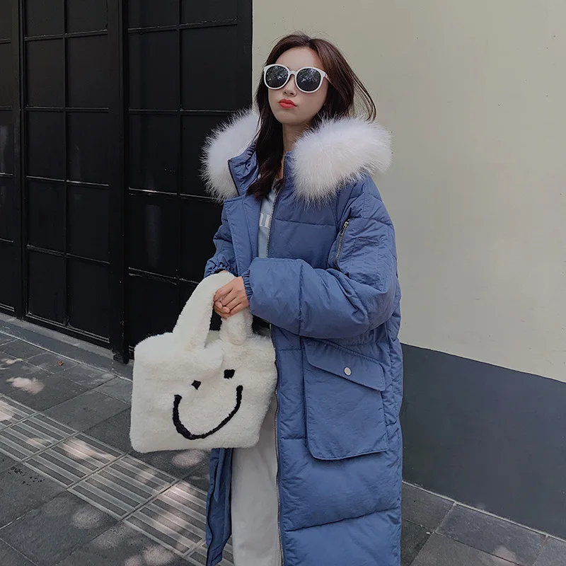 X-Long Женская зимняя куртка с хлопковой подкладкой, теплые плотные пальто большого размера, модная новинка, парка, женские куртки - Цвет: Синий