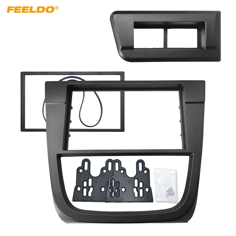 FEELDO Car 2DIN Radio Fascia Frame For VOLKSWAGEN Gol G5/Voyage/SaveiroStereo Dash Panel Plate Installation Mount Kit | Автомобили и