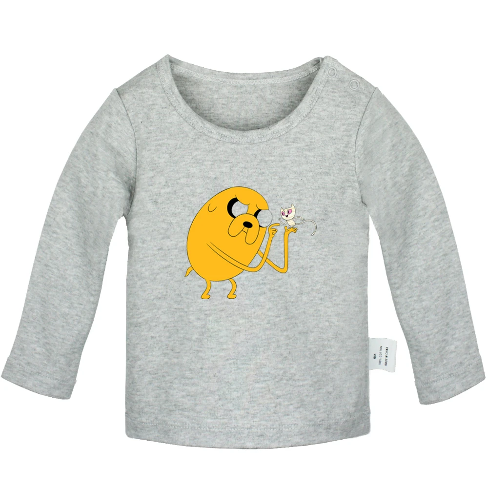 JcBabyYG3001C Время приключений Финн Джейк мультфильм собака Jake дизайн новорожденных мальчиков и девочек футболки с длинными рукавами с графическим принтом для малышей - Цвет: JcBabyYG3001C