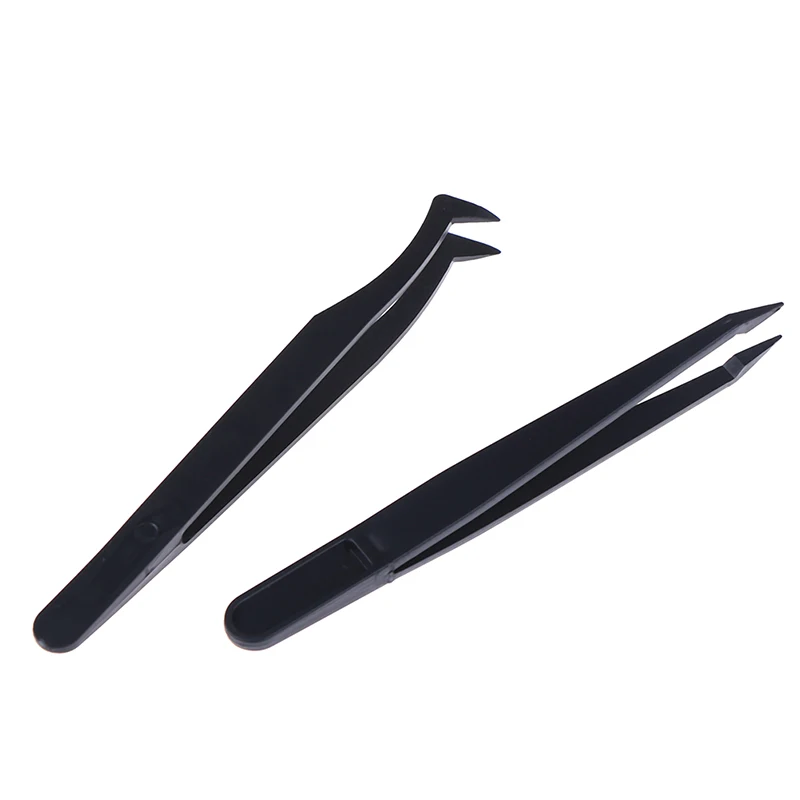Carbon Steel High precision black curved tweezer DIY nipper perler bead nipping hama bead handicraft clamp plier