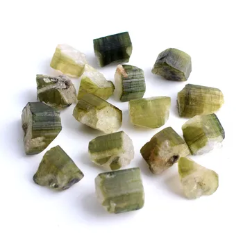 

Natural Mini Rare Green Tourmaline Quarzt Rough Stone Raw Gemstone Mineral Specimen Irregular Crystals Collection Reiki Healing