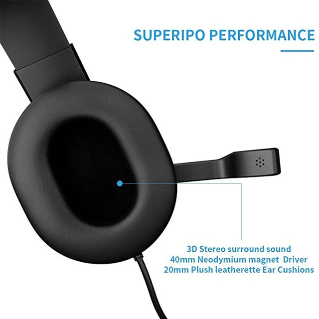 Stereo Gaming Headset For Xbox one PS4 PC 3.5mm Wired Over-Head Gamer Headphone With Microphone Volume Control Game Earphone 4