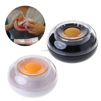 

Plastic Round Case Sponge Finger Wet Wetted Tool For Casher Counting Cash Money