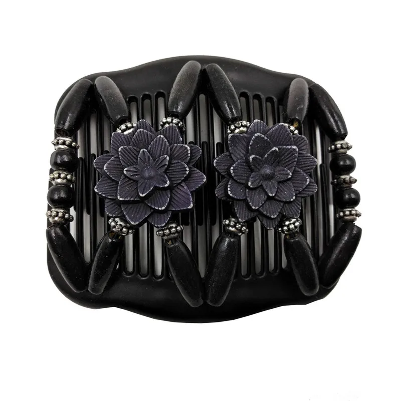 Elastic Hairpin Ponytail Holder Double Comb Magic Hair Comb Beaded Hair Claws Beaded Hair Clip – Buy The Best Products In The Online Store - Foto 4