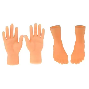 

Creative PVC Left Right Hands Feet Finger Puppet Toy Child Baby Model Doll