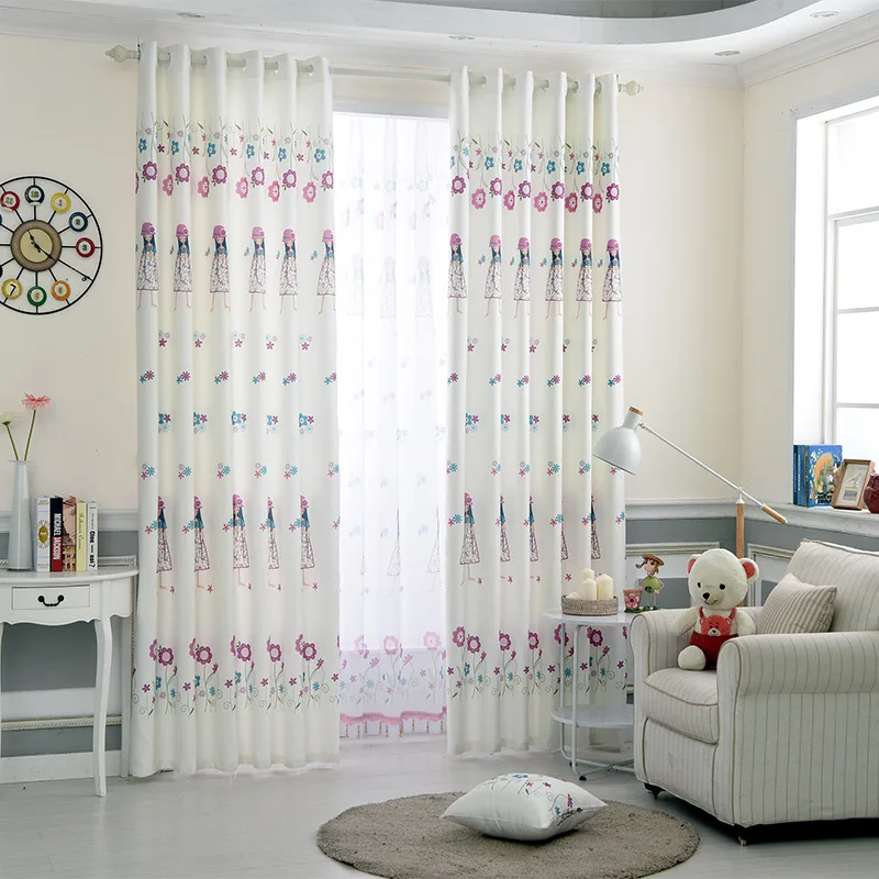 Белая принцесса лаконичные современные девушки тени шторы для гостиной столовой