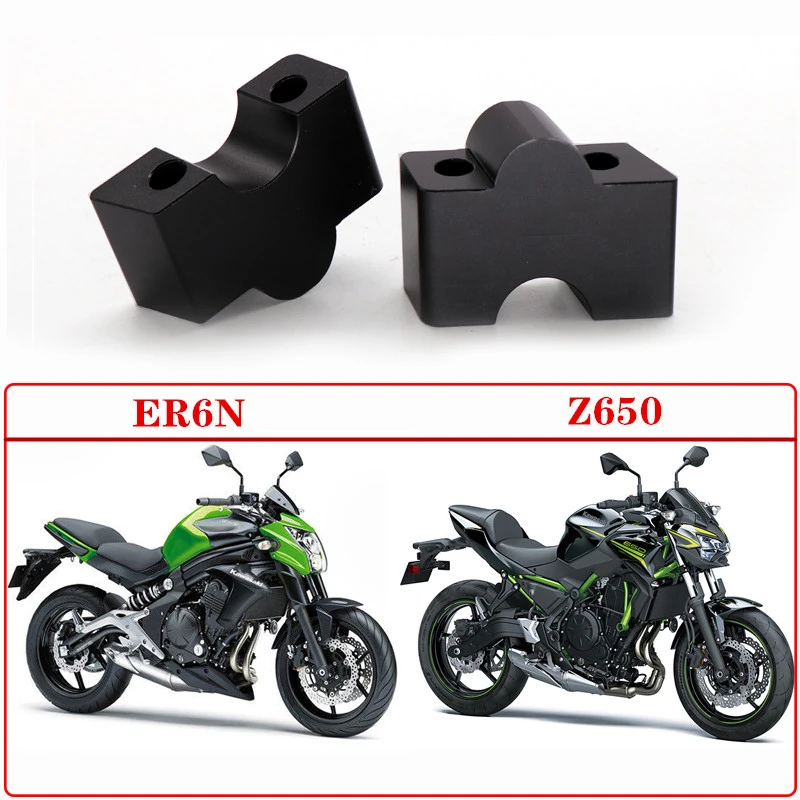 For Kawasaki Er6n Er6n Er 6n Z650 2017 Motorcycle Modified Handlebar Risers Height Up Adapters