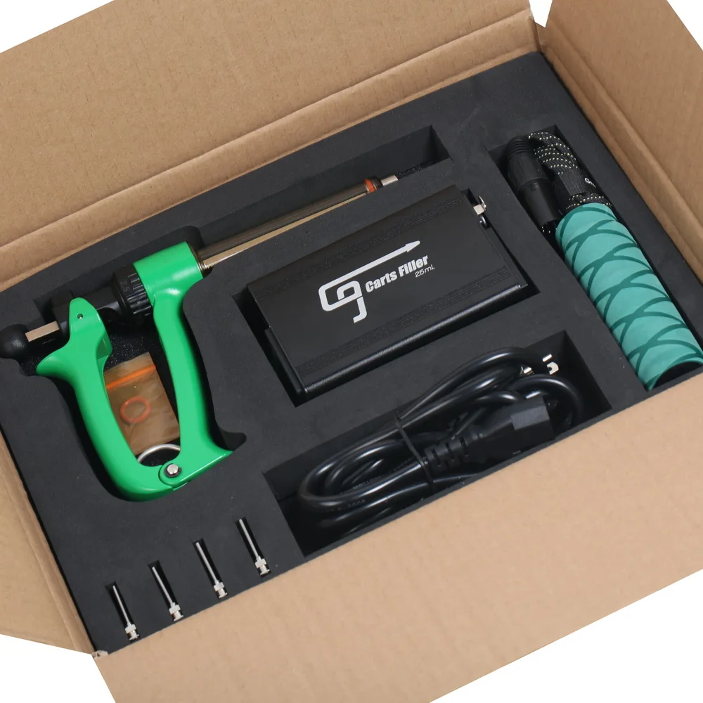  Greenlightvapes G9 Auto Carts Filler Kit Vape Cartridges Filling CBD Oil 25ml Pods Injection Machin