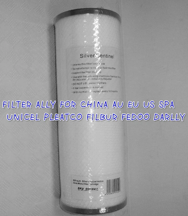 335 x 125mm spa pool hot tub filter Arctic pure Silver Sentinel spa filter Discount pool filter to Iceland Denmark 4
