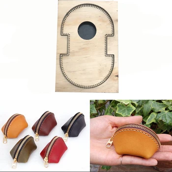 

Japan Steel Blade Rule Die Cutter Coin Purse Type Small Bag Pattern Stencil Template for Leather Handcrafts Lovers 100*70mm