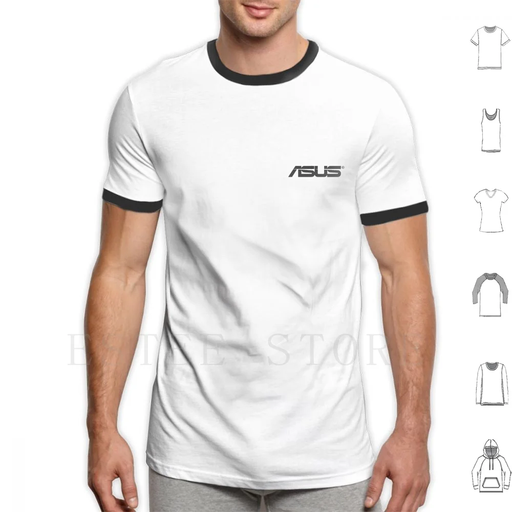 Asus Logo T Shirt Cotone Uomo Stampa Fai Da Te Computer Desktop Laptop Netbook Telefoni Cellulari Attrezzature Monitor Wi Fi Router