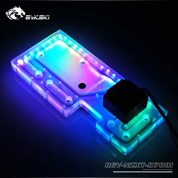 

BYKSKI Acrylic Board Water Cooling Channel Solution use for NZXT H700B Computer Case for CPU/GPU Block Cooling/3PIN RGB Light