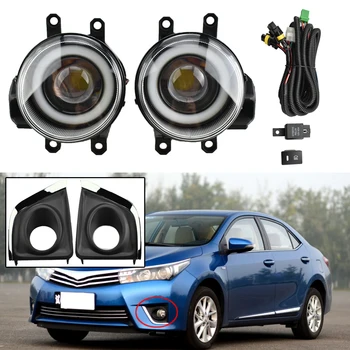 

Fog Lights Lamp+Black Grille Covers Switch H11 and wire For Corolla 2014 2015 Front Bumper Left/Right Halogen/ LED