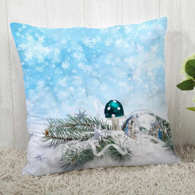 45*45 наволочка с изображением новогодней елки для Свадебная Подушка наволочки с рождественскими узорами - Цвет: Pillowcase 14