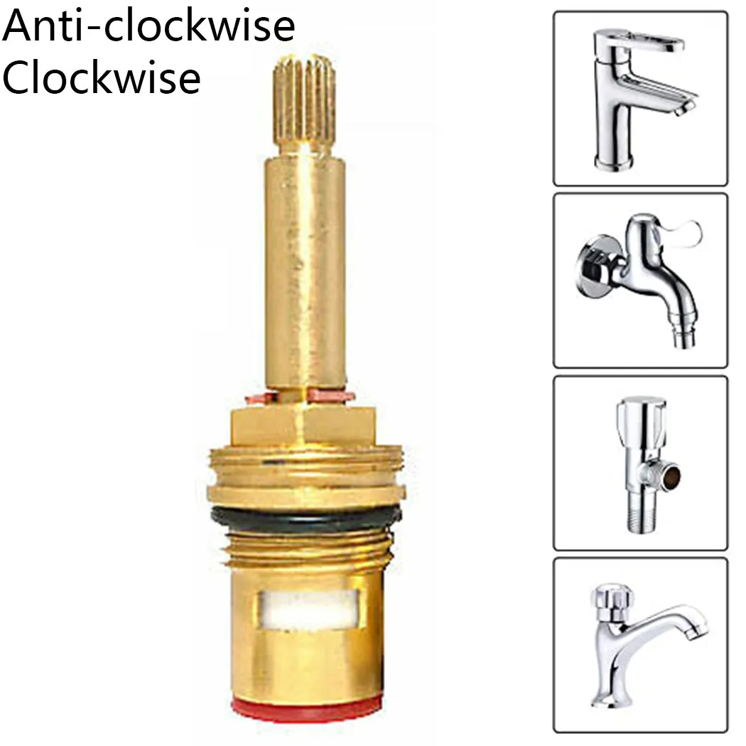 Shower Bath Tap Valve Cartridge Quarter Turn Flow Long Tall Stem Insert 20  1/2" Bronze Hot Water Valve Core