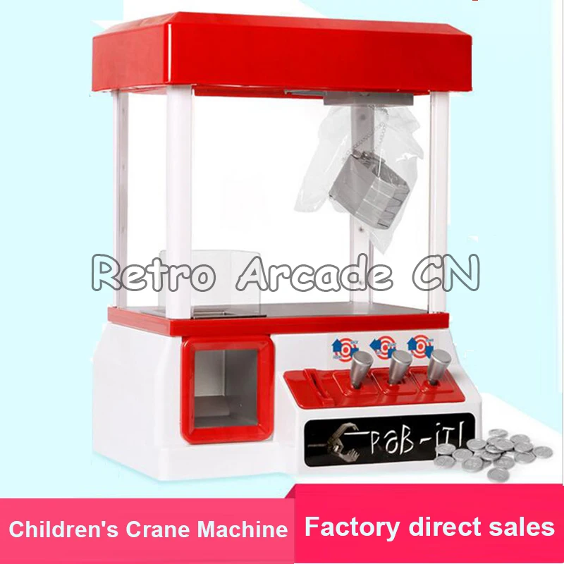 

Mini Claw Crane Machine Kids Candy Doll Toy Grabber Catcher Coin Operated Arcade Vending Cabinet Dynamic Music Game Led Flashing