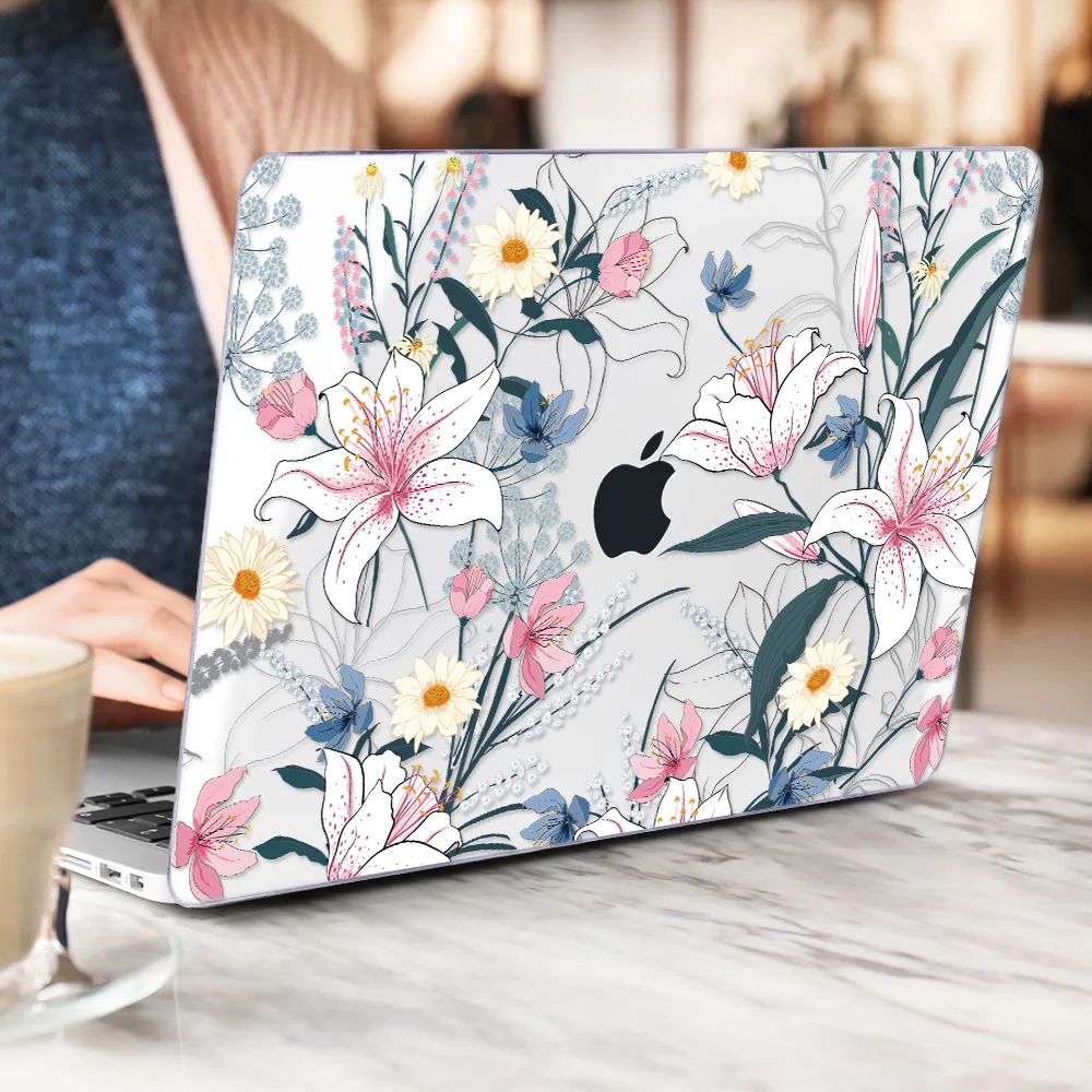 Capa Dura de Plástico da Cópia Floral para Macbook Air Pro 13 14 16 Polegada m2 2023 2023 A2681 A2338 A2179 A2337 m1 A1932 A2779 A2780 - Imagem 3