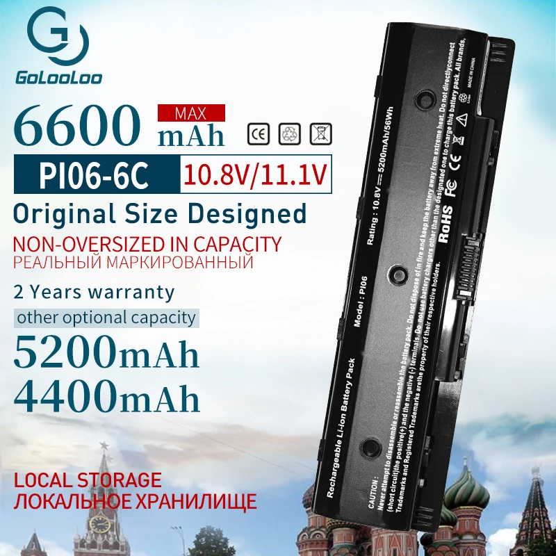 Golooloo 11 1 V ноутбук Батарея для HP Envy 14 т 14z 15 15t 15z 17t M7 HSTNN LB4N LB4O YB4N YB4O P106 PI06 PI06XL