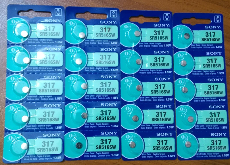 20X оксид серебра часы батарея для sony 317 SR516SW RENATA 1 55 V часов|battery 317|watch battery 317watch |