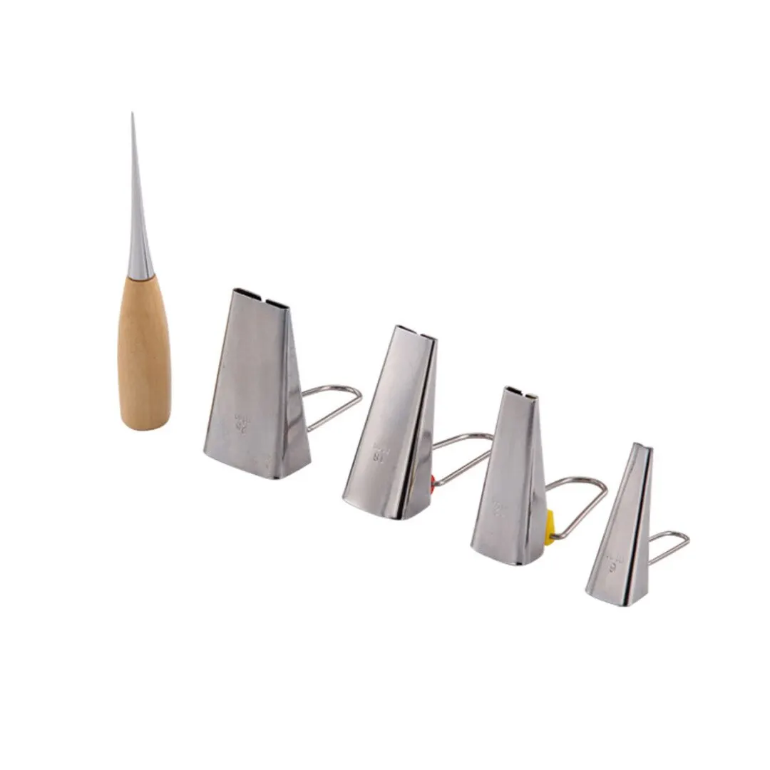 4pcs 6/12/18/25mm Fabric Bias Tape Maker Binding Tool Quilting Sewing + Awl