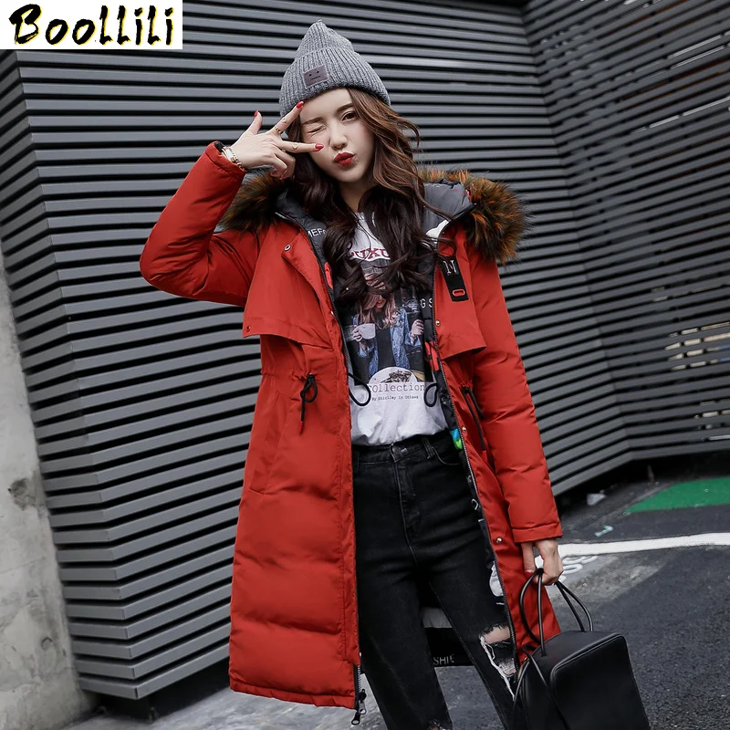 

Boollili Winter Jacket Women Two-side Wear Pad Korean Parka Feminina Long Coat Female Padded Overcoat Parkas Mujer 2020