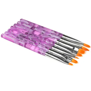 

7 PCS Acrylic Nail Art Pen Tips Builder Brush Painting Dotting Tool Hot Surf Pole Light Therapy Brushes Tools