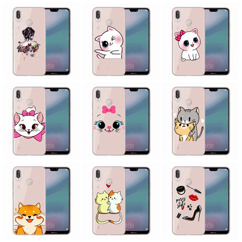 Мягкий чехол для huawei Honor 7A 8A 8X 8C 9 10 mate 20 P Smart P10 Lite Nova 3 TPU D605 |
