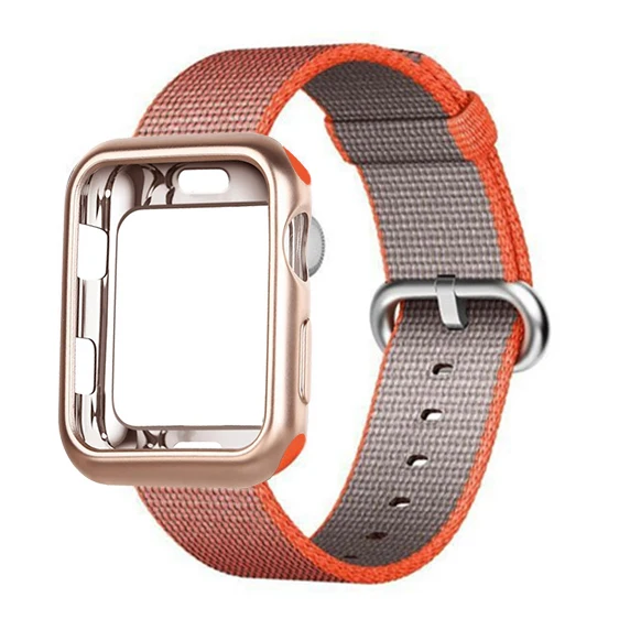 15 Чехол+ ремешок для часов apple watch 5/4 ремешок 44 мм 40 мм iWatch ремешок 42 мм 38 мм тканевый нейлоновый Браслет apple watch 3 2 1 44 - Цвет ремешка: 15