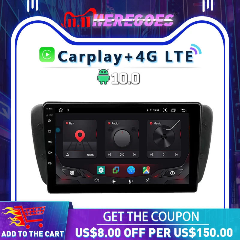 Автомобильный DVD плеер 9 &quot Android 10 0 32 Гб ПЗУ 1din RDS автомобильное радио GPS Glonass Bluetooth 5