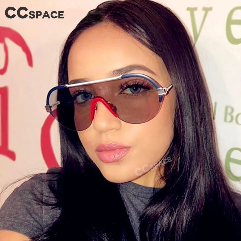 47096 негабаритных одна линза солнцезащитные очки для мужчин и женщин Мода UV400