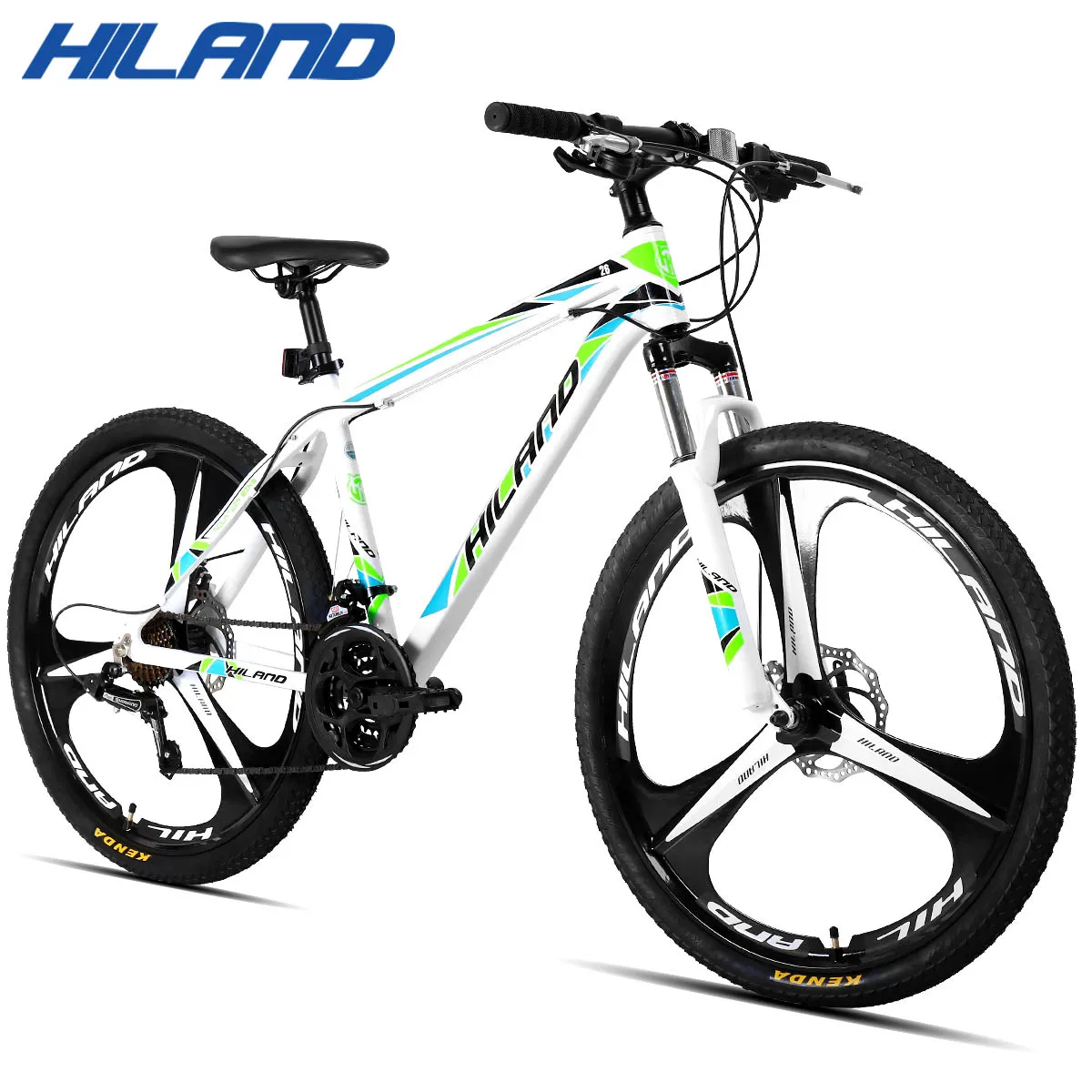 Горный велосипед HILAND 21 Speed из алюминиевого сплава, подвесной велосипед для взрослых, с Shimano Tourney и переключателем микропереключения - Цвет: 3 knife wheel