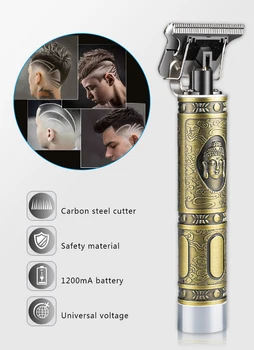 

Usb Rechargeable T-Blade Hair Clipper Barber Hair Trimmer Professional Fast Charging Barber Men Hair Cutting Machine