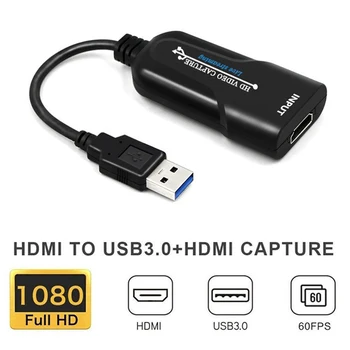 

New Video Capture Card USB 3.0 HDMI Video Grabber Record Box For PS4 Game DVD Camcorder HD Camera Recording Live Streaming
