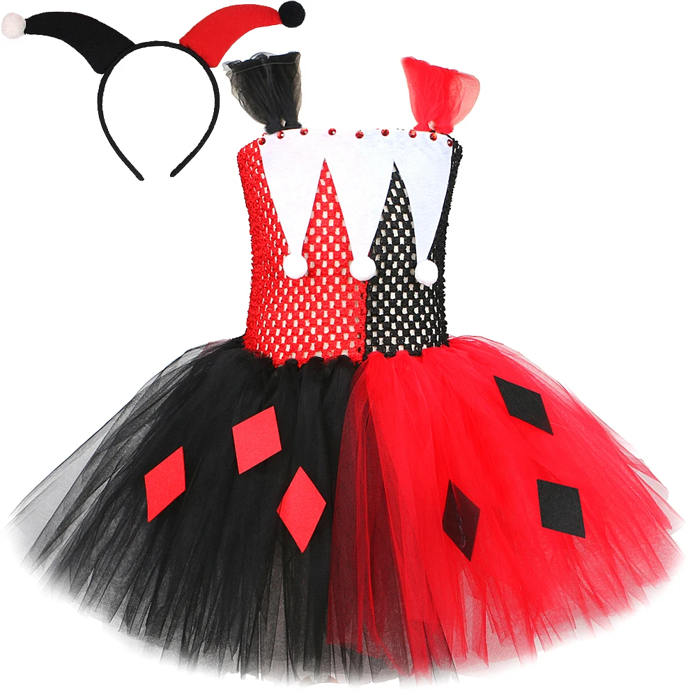 Костюм на Хэллоуин Harley для маленьких девочек детское платье косплея с мультяшным