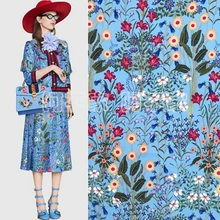 Tecidos Tissus Европа и наряды для подиума платье с цветочным принтом летние пижамы ткань гладкая рубашка ткани