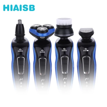 

HIAISB Men Electric Shaver Multiple Replacement Heads High Quality For Women Wet/dry Rechargeable Shaver