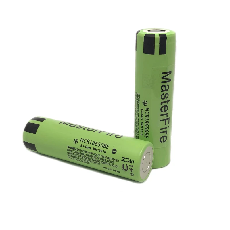 

2pcs/lot MasterFire New Original 18650 NCR18650BE 3200mah 3.7V Rechargeable Battery Lithium Batteries For panasonic