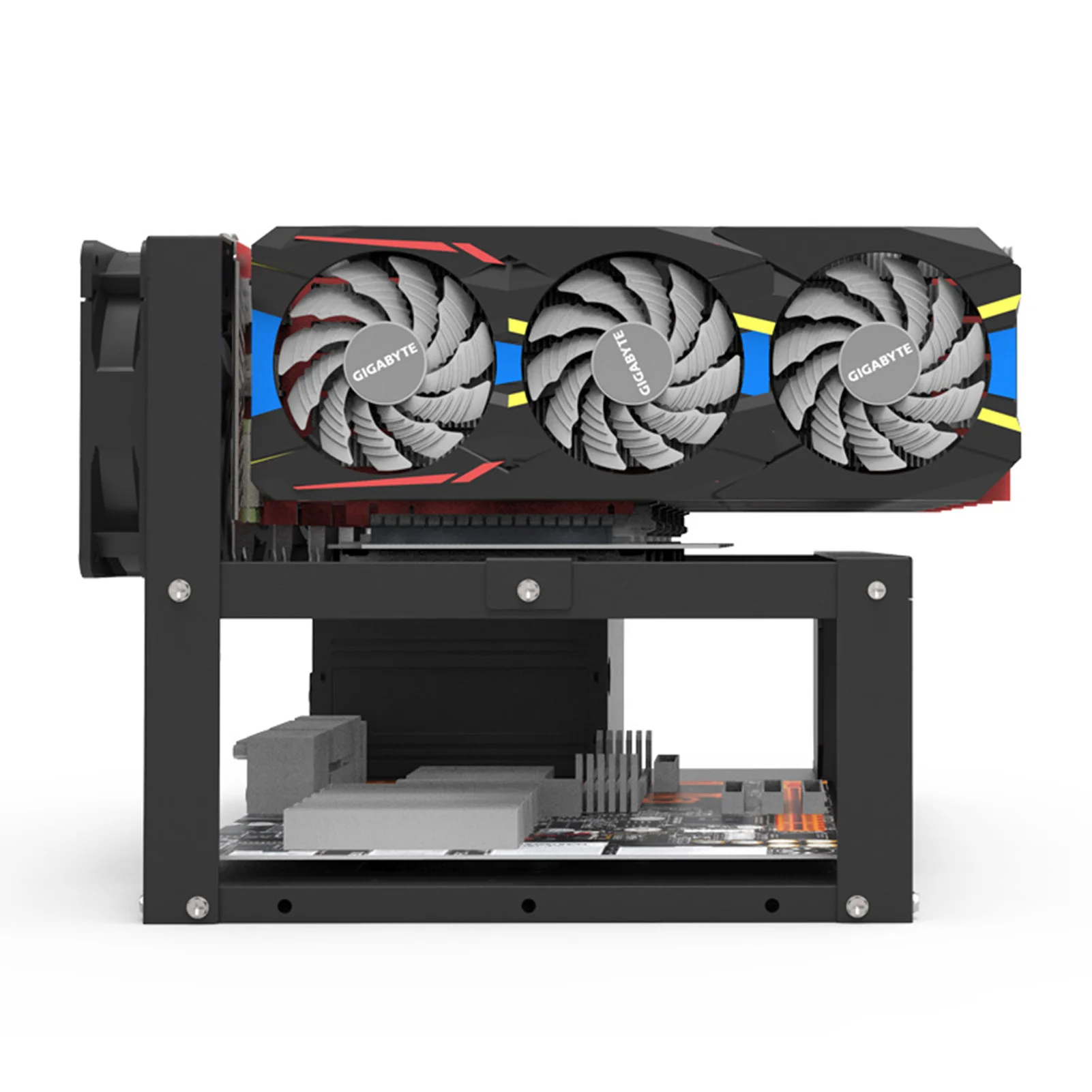 Steel Open Air Miner Case Mining Rig Frame 6gpu For TH/ETC/ZCash Rack Only