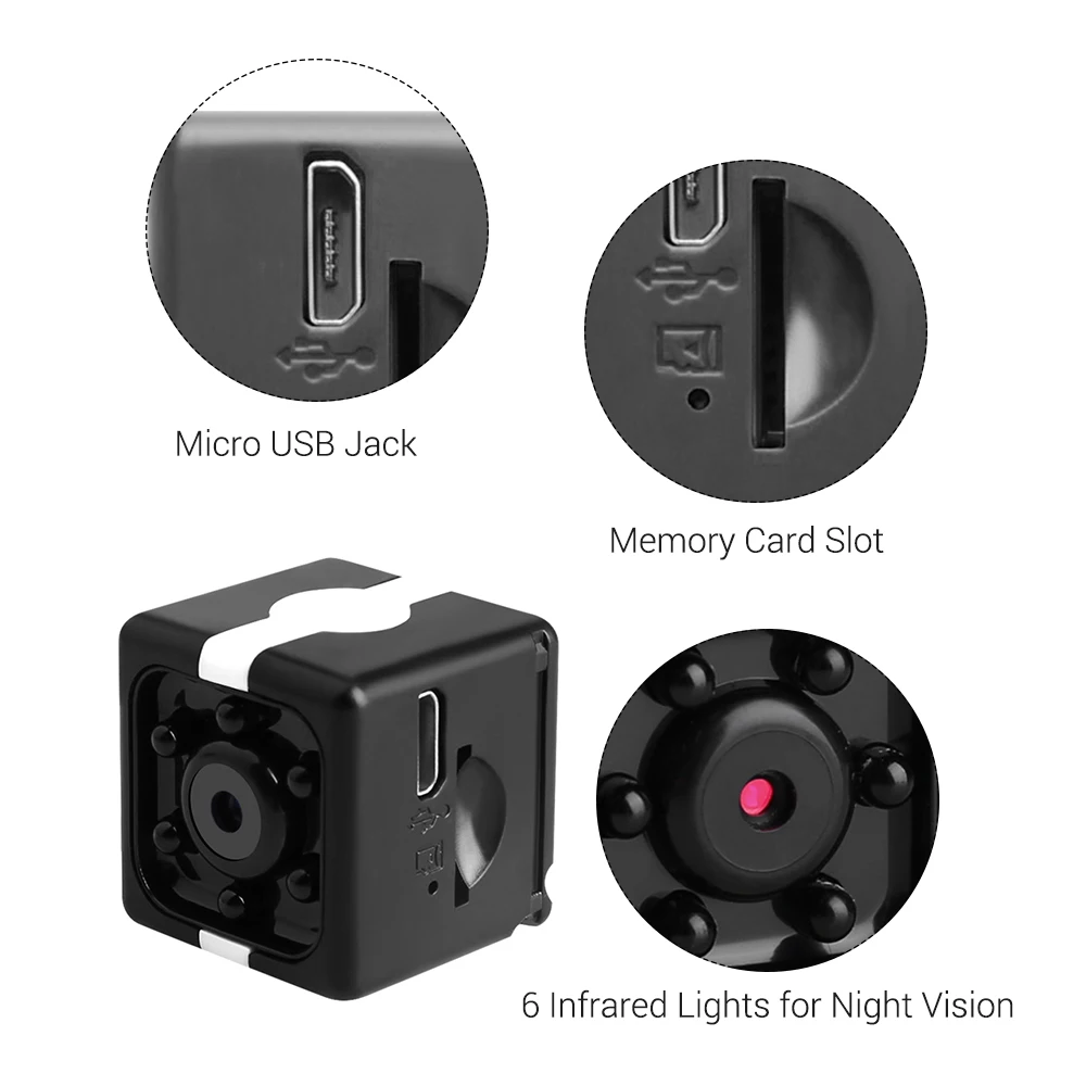 Мини-камера Wifi Cube camera 720P HD IR камера ночного видения фотография 120 градусов широкий угол 32 Гб Расширенная память микро камера