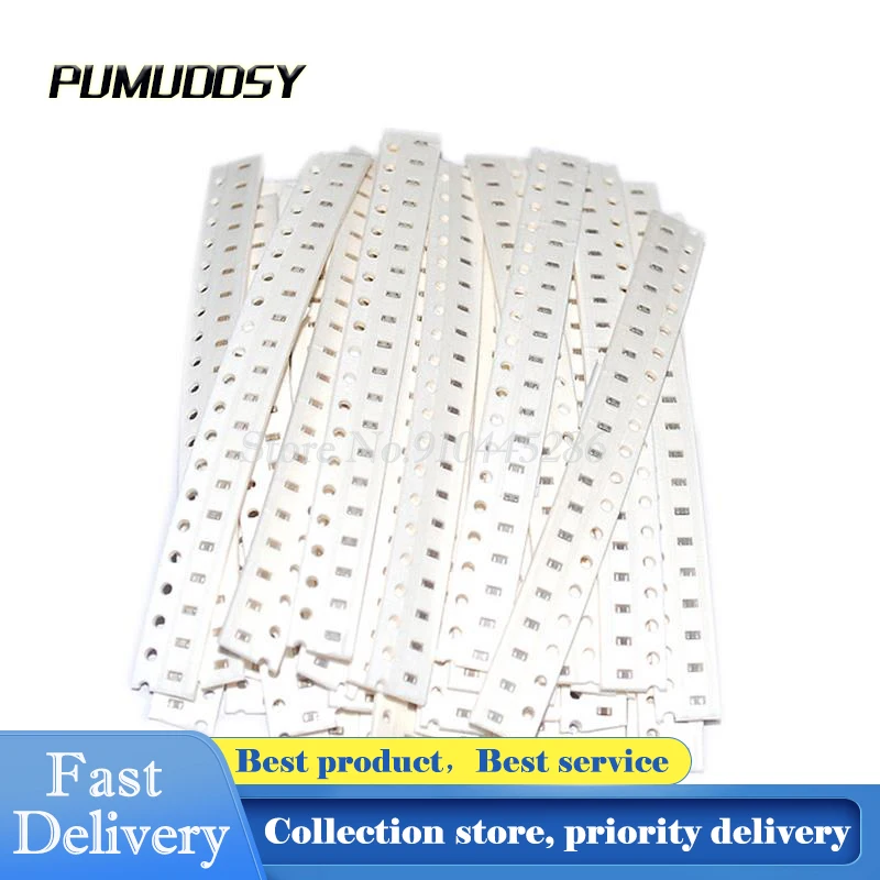 1250 шт./лот 50 значений 1206 SMD комплект резисторов (0R ~ 10MR) 5% 100% новый и оригинальный