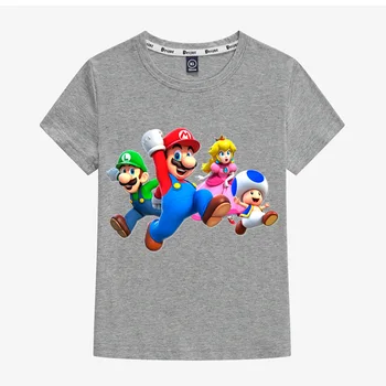 

DLF 2-14Y Funny Gaming Super Smash Bros Mario T Shirt Kids Tee Shirt Enfant Baby Boy Clothes Summer T-shirt Girl Tshirt Cotton
