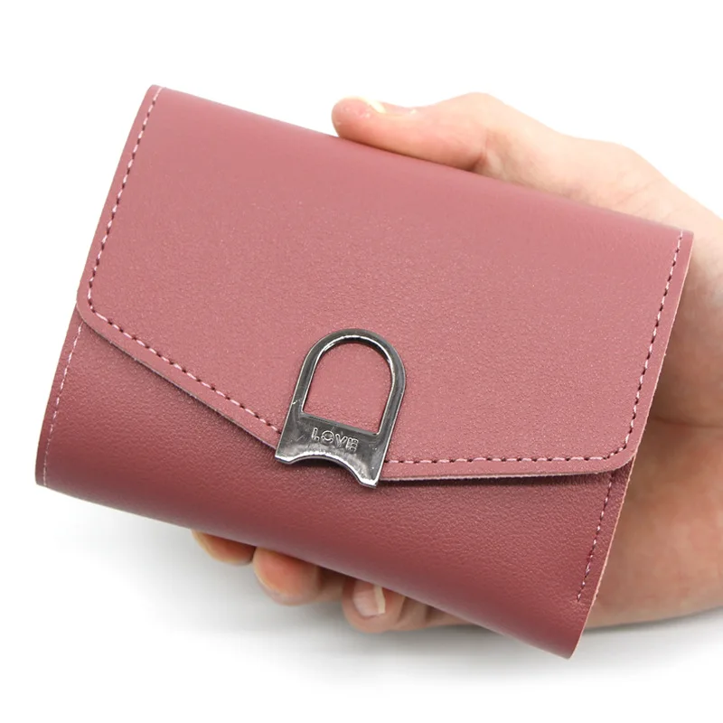 

2019 New Style Korean-style Simple Women's Wallet Short xiao san zhe Clutch Wallet Multi-functional Card Bit More Wallet