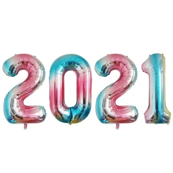 

4pcs 40 Inches 2021 Number Balloons Aluminum Foil Balloons Chic Balloons Party Decorative Supplies For Home New Year Decoration