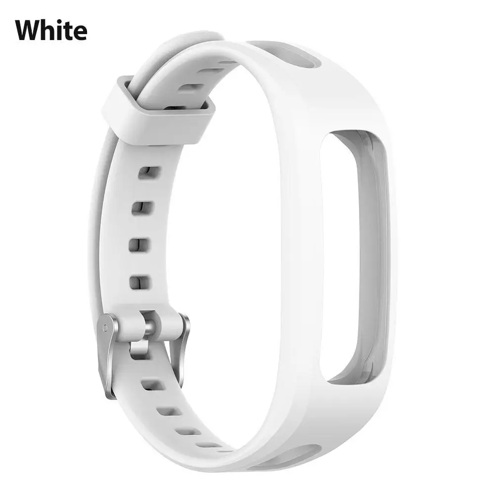 New Silicone Sport Watch Band Wrist Band Strap For Huawei Band 3e 4e Huawei Honor Band 4 Running Version Smart Watch Bracelet - Цвет: White